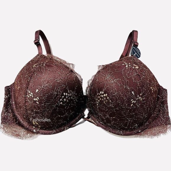 Victorias Secret Very Sexy Bombshell Add-2-Cups Lace Shimmer Push Up bra 36D - Picture 1 of 7